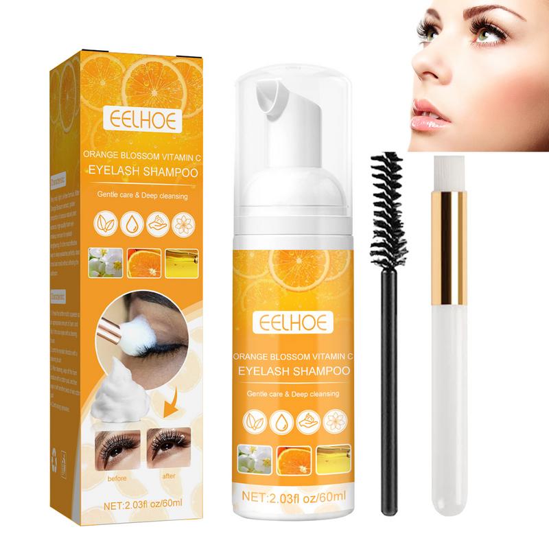 Sdattor 60ml Eyelash Makeup Cleansing Foam Lash Shampoo Lash Extensions Cleanser With Well-Designed Bottle Eyelash Wash For Salo